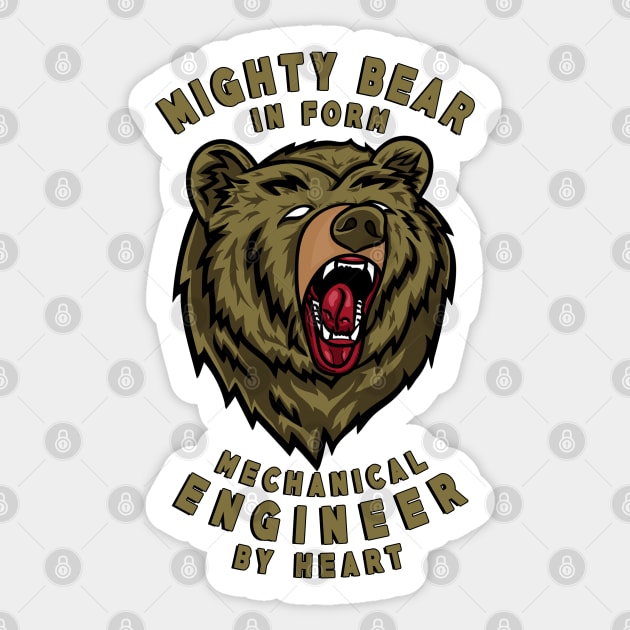 Mighty Bear Mechanical Engineer Gift Sticker by jeric020290